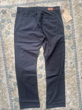 Grown & Sewn Men's Black Chino Pants - Legend Straight Fit 34